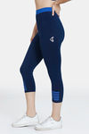 Zelocity All Day 3/4Th Yoga Leggings - Pageant Blue — thumbnail 2